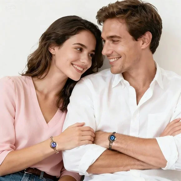 Long Distance Touch Bracelets for Couples, Smart Light & Vibration Love Jewelry,